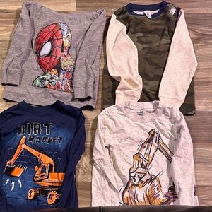 Bundle of 4 long sleeved shirts